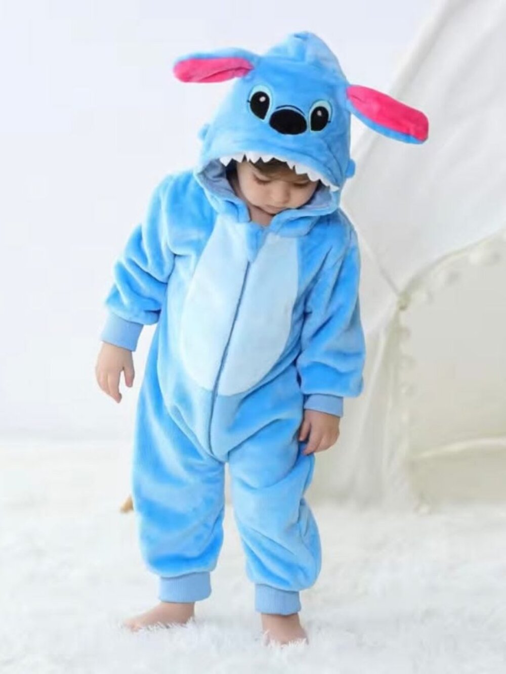 Adorable Baby Stitch Disney Onesie Halloween Costume Dress Up Size 5-11mon
